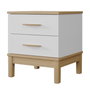 Hanah Home Mesita de Noche Madera y Roble Blanco